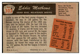 1955 Bowman Baseball #103 Eddie Mathews Braves NR-MT 482267