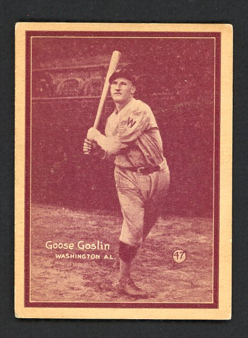 1931 W517 W 517 #047 Goose Goslin Senators EX 482316