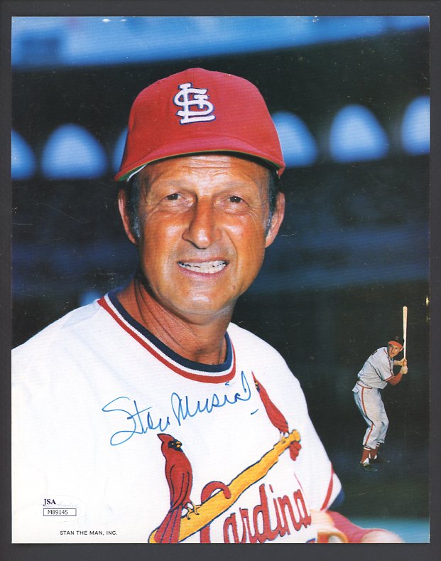 Stan Musial Cardinals Signed 8 X 10 JSA Auth 482422