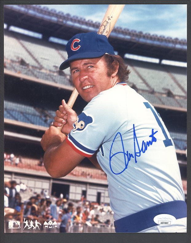 Ron Santo Cubs Signed 8 X 10 JSA Auth 482424