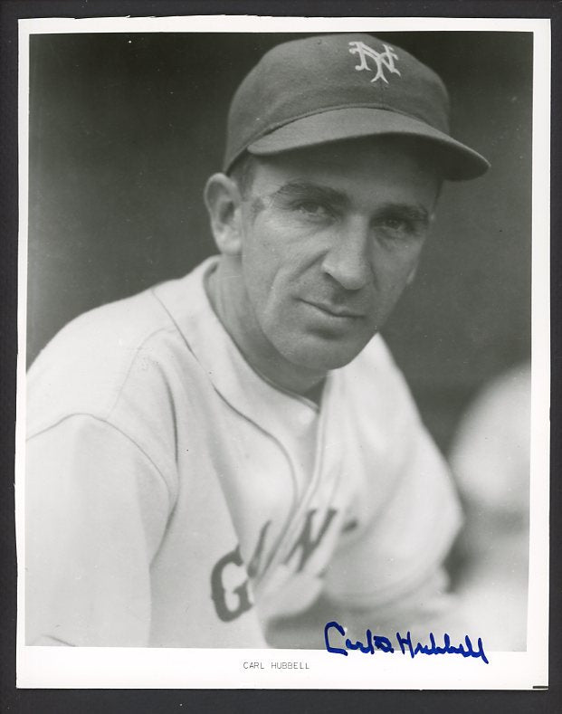 Carl Hubbell Giants Signed 8 X 10 JSA Auth 482431