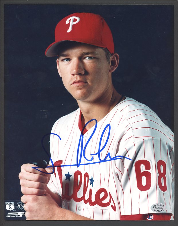 Scott Rolen Phillies Signed 8 X 10 Stacks of Plaques Auth 482432