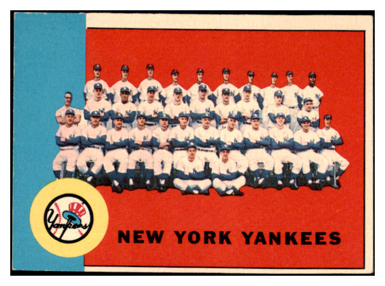 1963 Topps Baseball #247 New York Yankees Team EX+/EX-MT 482465