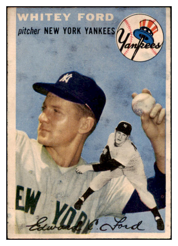 1954 Topps Baseball #037 Whitey Ford Yankees VG-EX 482474