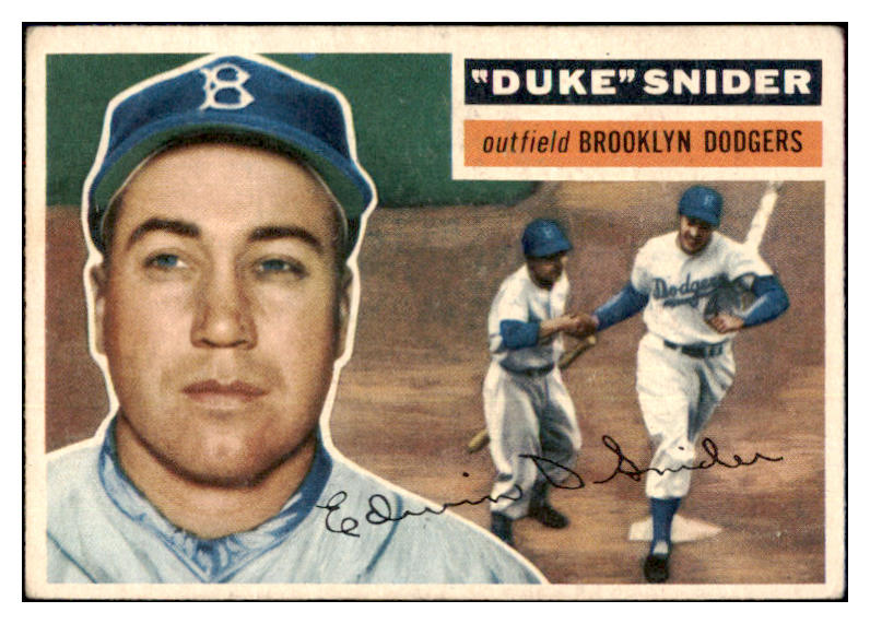 1956 Topps Baseball #150 Duke Snider Dodgers VG-EX Gray 482886