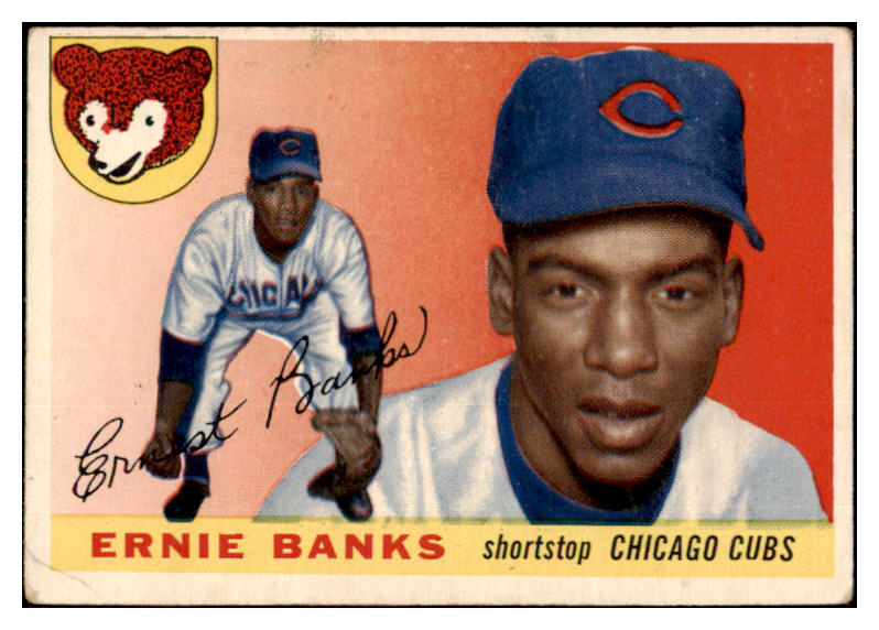 1955 Topps Baseball #028 Ernie Banks Cubs VG 482891