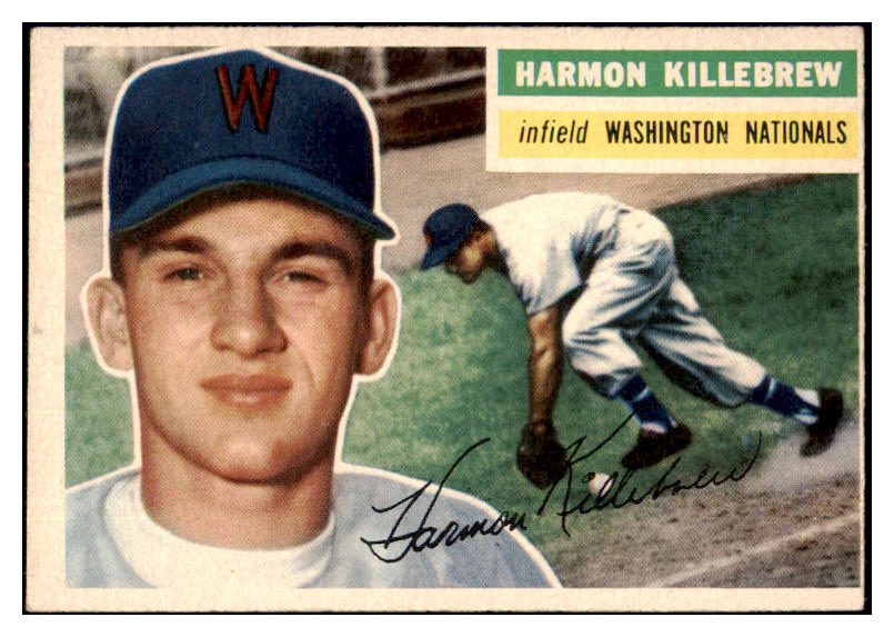 1956 Topps Baseball #164 Harmon Killebrew Senators EX+/EX-MT Gray 482900