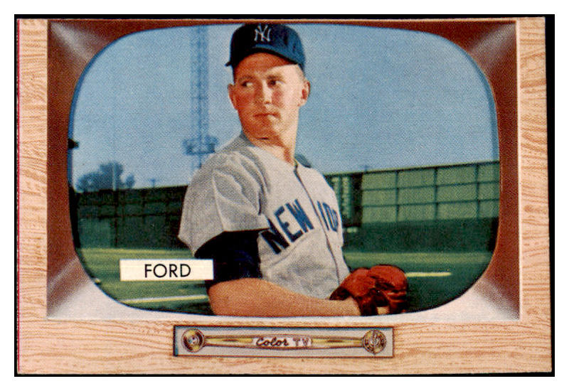 1955 Bowman Baseball #059 Whitey Ford Yankees EX 482902