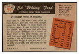 1955 Bowman Baseball #059 Whitey Ford Yankees EX 482902