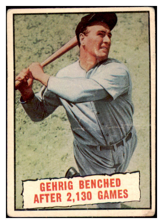 1961 Topps Baseball #405 Lou Gehrig Yankees GD-VG 482915