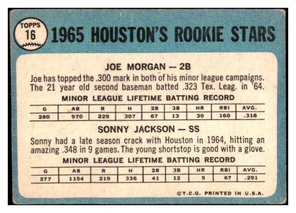 1965 Topps Baseball #016 Joe Morgan Astros VG 482925