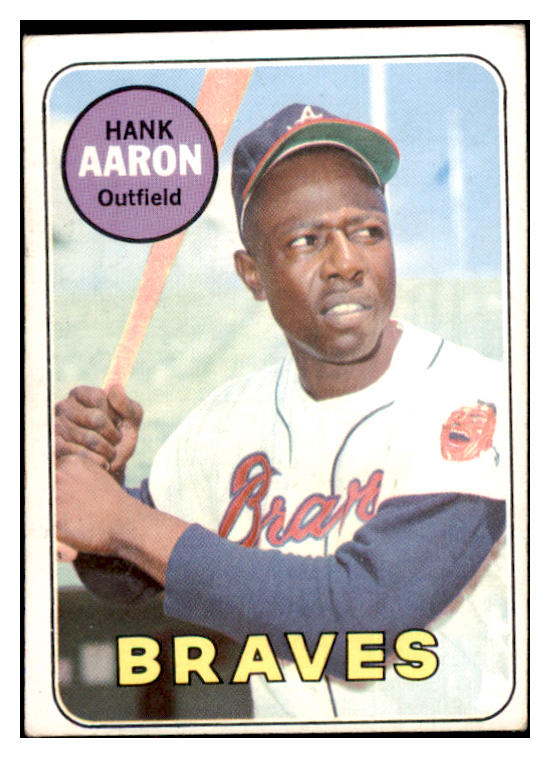 1969 Topps Baseball #100 Hank Aaron Braves VG-EX 482961