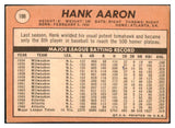 1969 Topps Baseball #100 Hank Aaron Braves VG-EX 482961