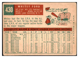 1959 Topps Baseball #430 Whitey Ford Yankees VG 482979