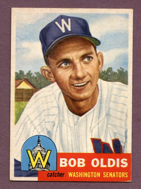 1953 Topps Baseball #262 Bob Oldis Senators EX-MT 483081