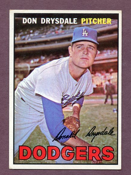 1967 Topps Baseball #055 Don Drysdale Dodgers EX-MT 483102