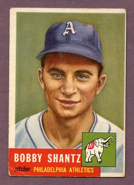 1953 Topps Baseball #225 Bobby Shantz A's VG-EX 483146