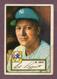 1952 Topps Baseball #057 Eddie Lopat Yankees VG Red 483190