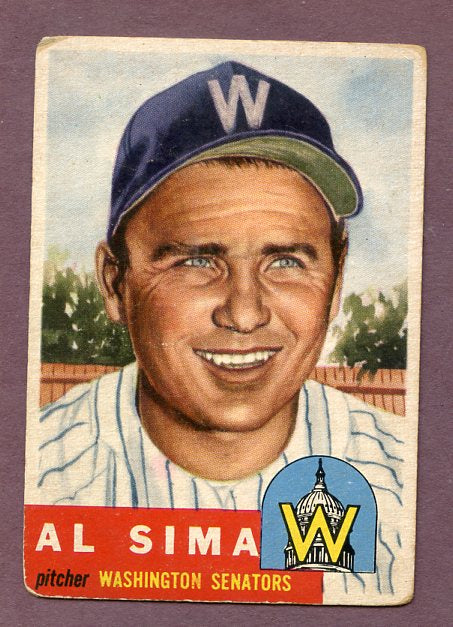 1953 Topps Baseball #241 Al Sima Senators VG 483238