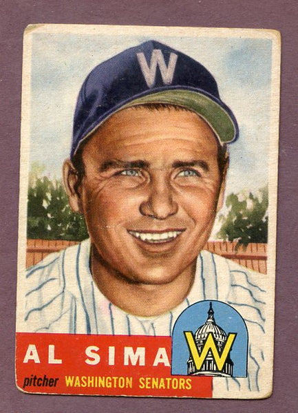 1953 Topps Baseball #241 Al Sima Senators VG 483238