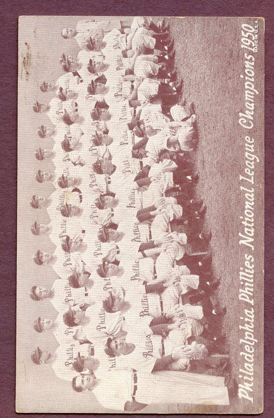 1947-66 Exhibits 1950 Philadelphia Phillies Team VG 483251