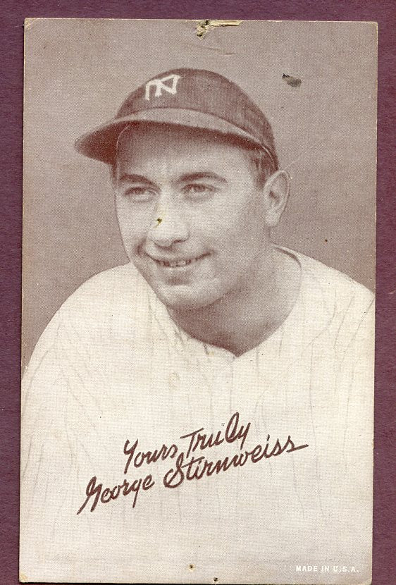 1939-46 Salutation Exhibits Snuffy Stirnweiss Yankees Good pin hole 483307