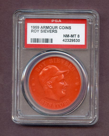 1959 Armour Coins Roy Sievers Senators PSA 8 NM/MT 483805