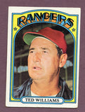 1972 Topps Baseball #510 Ted Williams Rangers VG-EX 483979