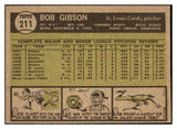 1961 Topps Baseball #211 Bob Gibson Cardinals EX-MT 484055