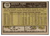 1961 Topps Baseball #160 Whitey Ford Yankees VG-EX 484064