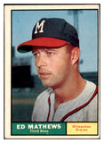 1961 Topps Baseball #120 Eddie Mathews Braves VG-EX 484066