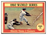 1961 Topps Baseball #307 World Series Game 2 Mickey Mantle VG-EX 484104