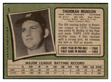 1971 Topps Baseball #005 Thurman Munson Yankees VG-EX 484129