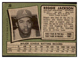 1971 Topps Baseball #020 Reggie Jackson A's VG 484134