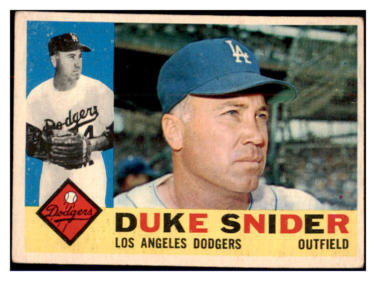 1960 Topps Baseball #493 Duke Snider Dodgers VG 484152