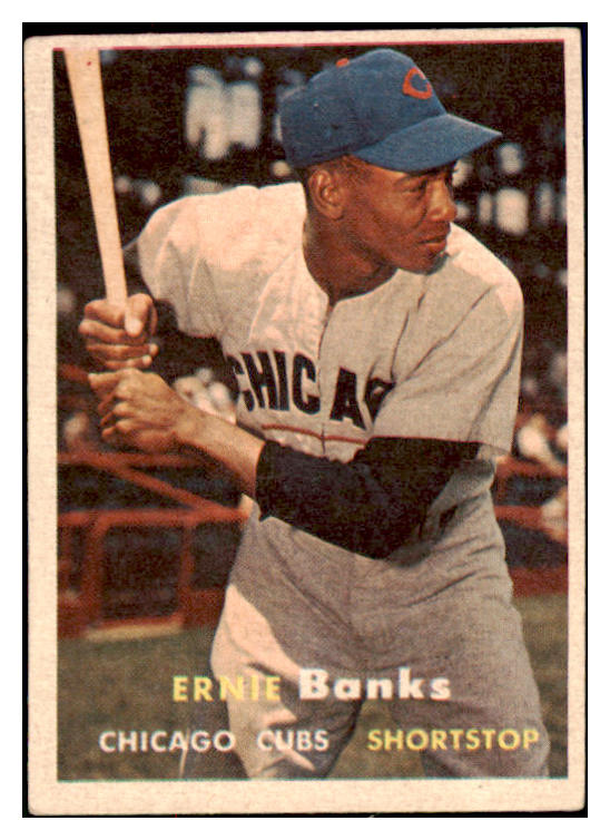 1957 Topps Baseball #055 Ernie Banks Cubs EX 484155