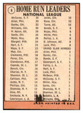 1969 Topps Baseball #006 N.L. Home Run Leaders Ernie Banks FR-GD ink back 484169