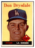 1958 Topps Baseball #025 Don Drysdale Dodgers EX-MT 484190