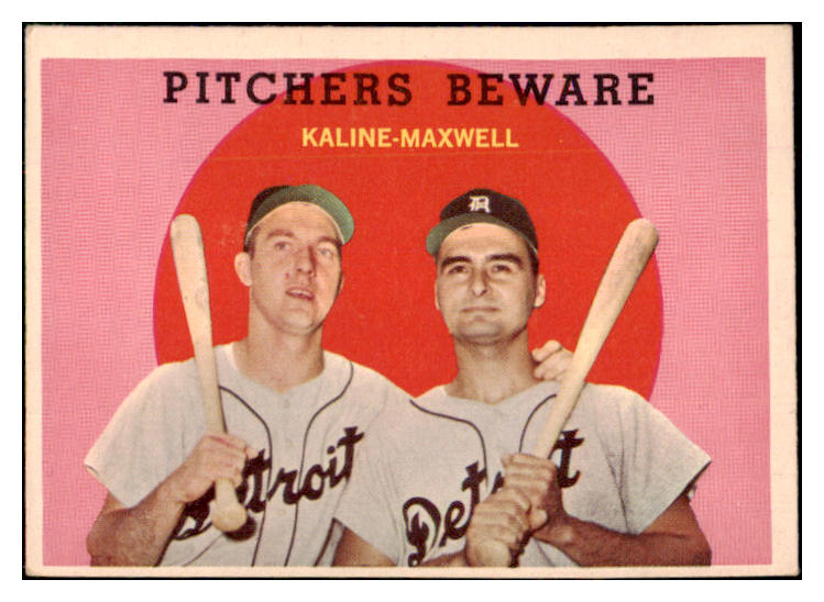 1959 Topps Baseball #034 Al Kaline Charlie Maxwell EX-MT 484195