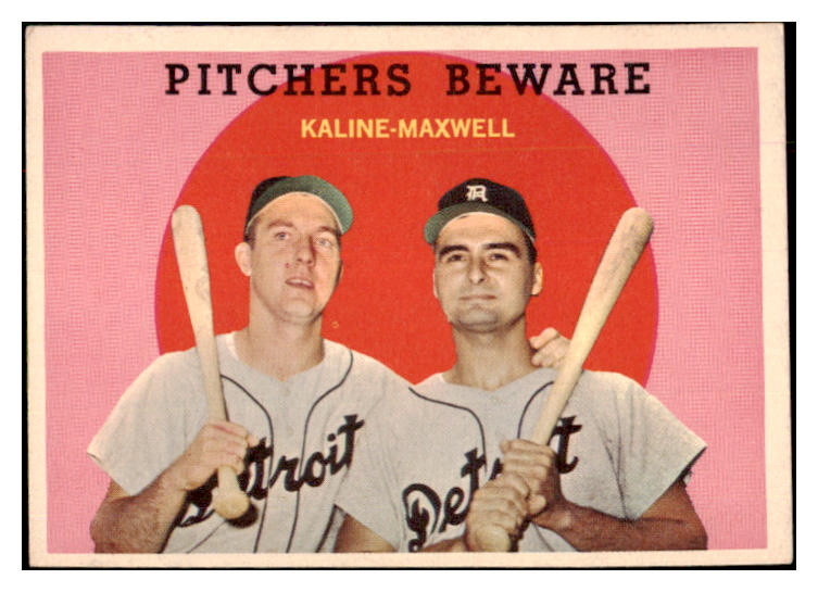 1959 Topps Baseball #034 Al Kaline Charlie Maxwell EX 484197
