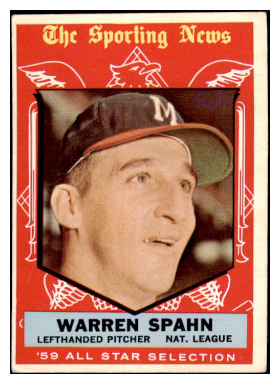 1959 Topps Baseball #571 Warren Spahn A.S. Braves VG-EX 484202