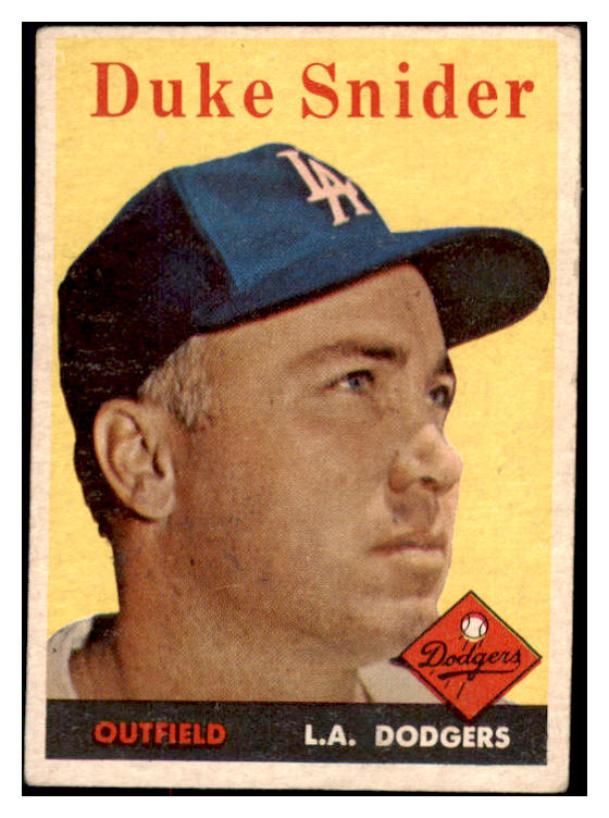1958 Topps Baseball #088 Duke Snider Dodgers VG-EX 484212