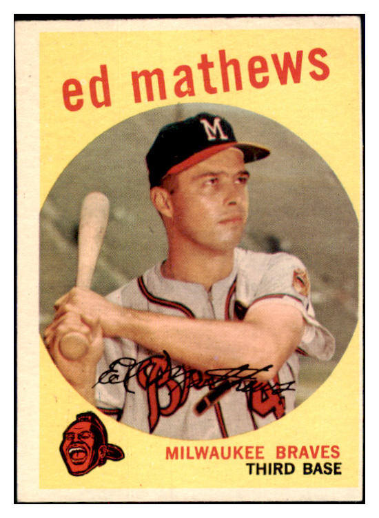 1959 Topps Baseball #450 Eddie Mathews Braves VG-EX 484214