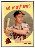 1959 Topps Baseball #450 Eddie Mathews Braves VG-EX 484214