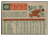 1959 Topps Baseball #450 Eddie Mathews Braves VG-EX 484214