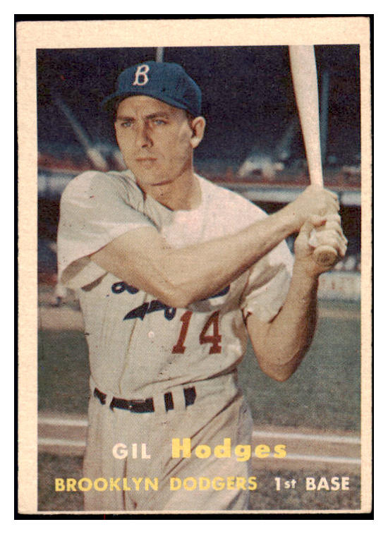 1957 Topps Baseball #080 Gil Hodges Dodgers VG-EX 484221