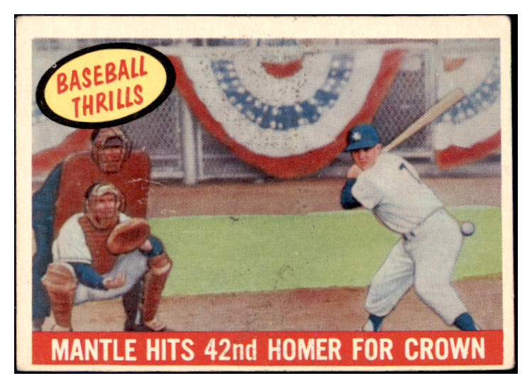 1959 Topps Baseball #461 Mickey Mantle IA Yankees VG-EX 484222
