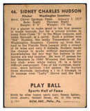1941 Play Ball #046 Sid Hudson Senators VG-EX 484342