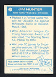 1977 Topps Baseball Cloth Stickers #021 Catfish Hunter Yankees EX 484352