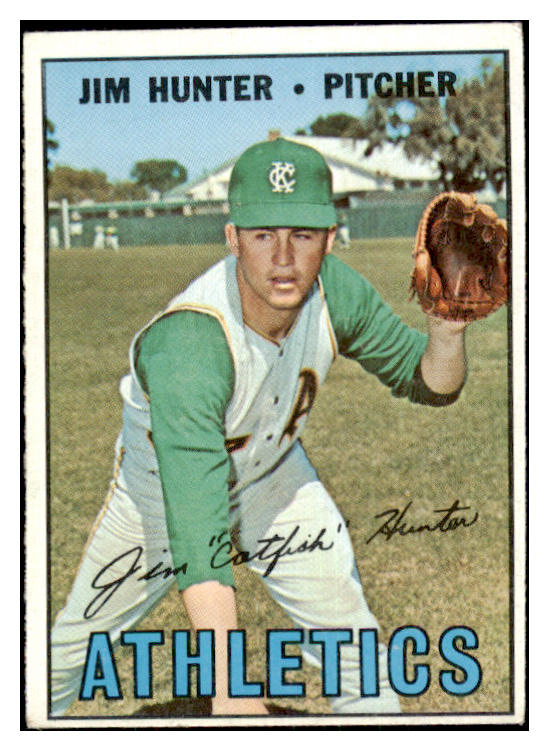 1967 Topps Baseball #369 Catfish Hunter A's EX 484409